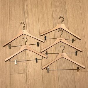 Pack of 5 Authentic A.P.C. Cedar Wood Pants Hangers 18”